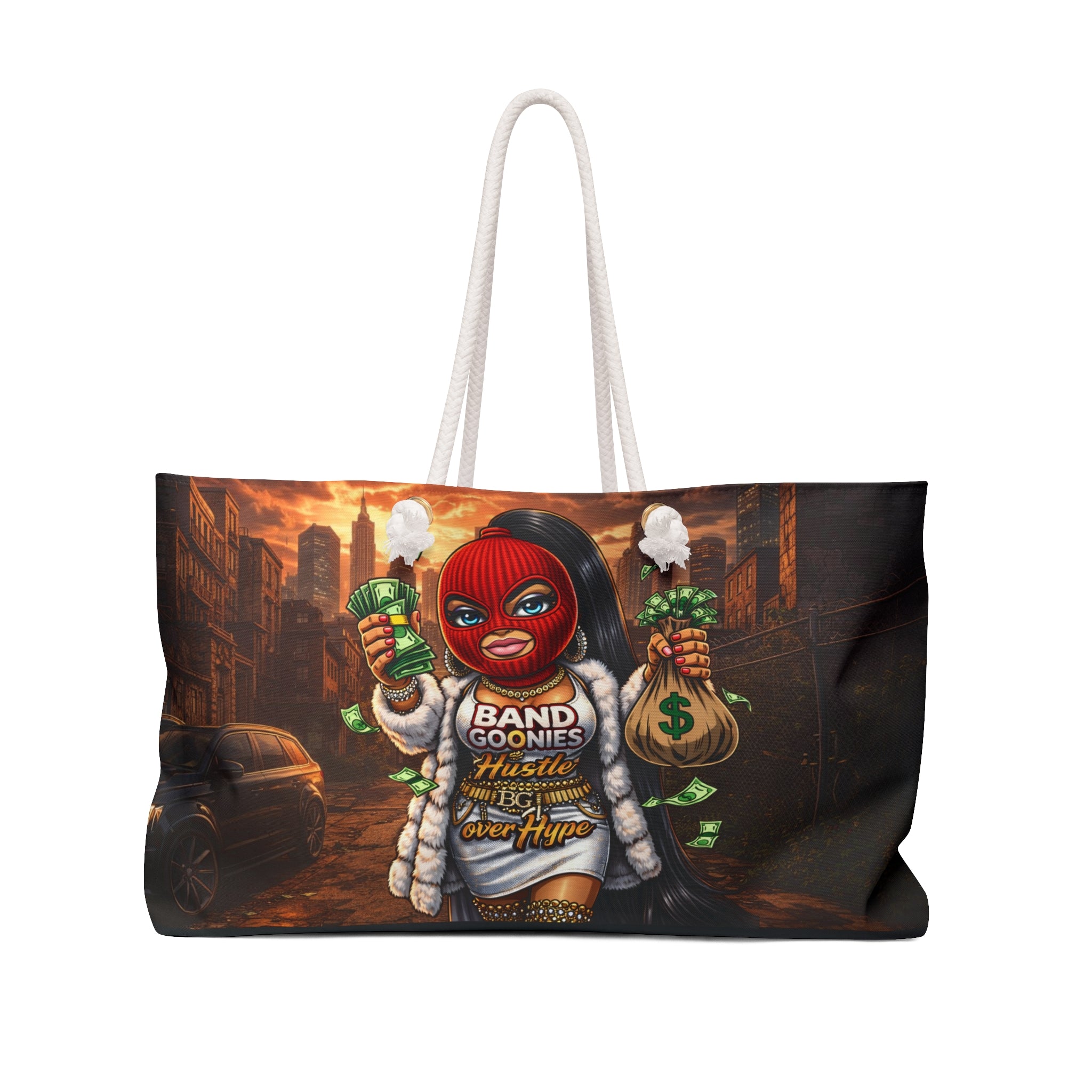 Weekend Bag | Red Girl Goonie "Hustle Over Hype"