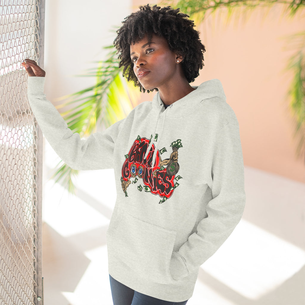 Three-Panel Fleece Hoodie