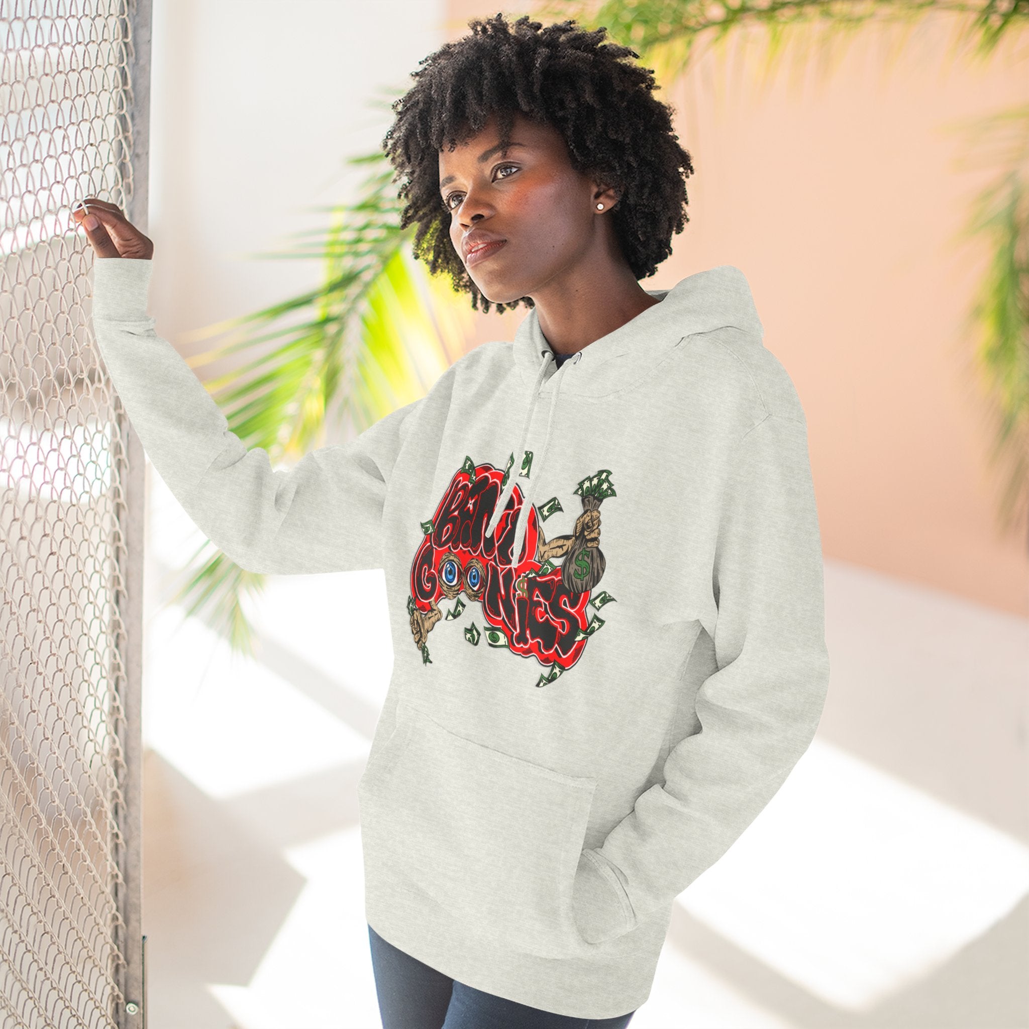 Three-Panel Fleece Hoodie