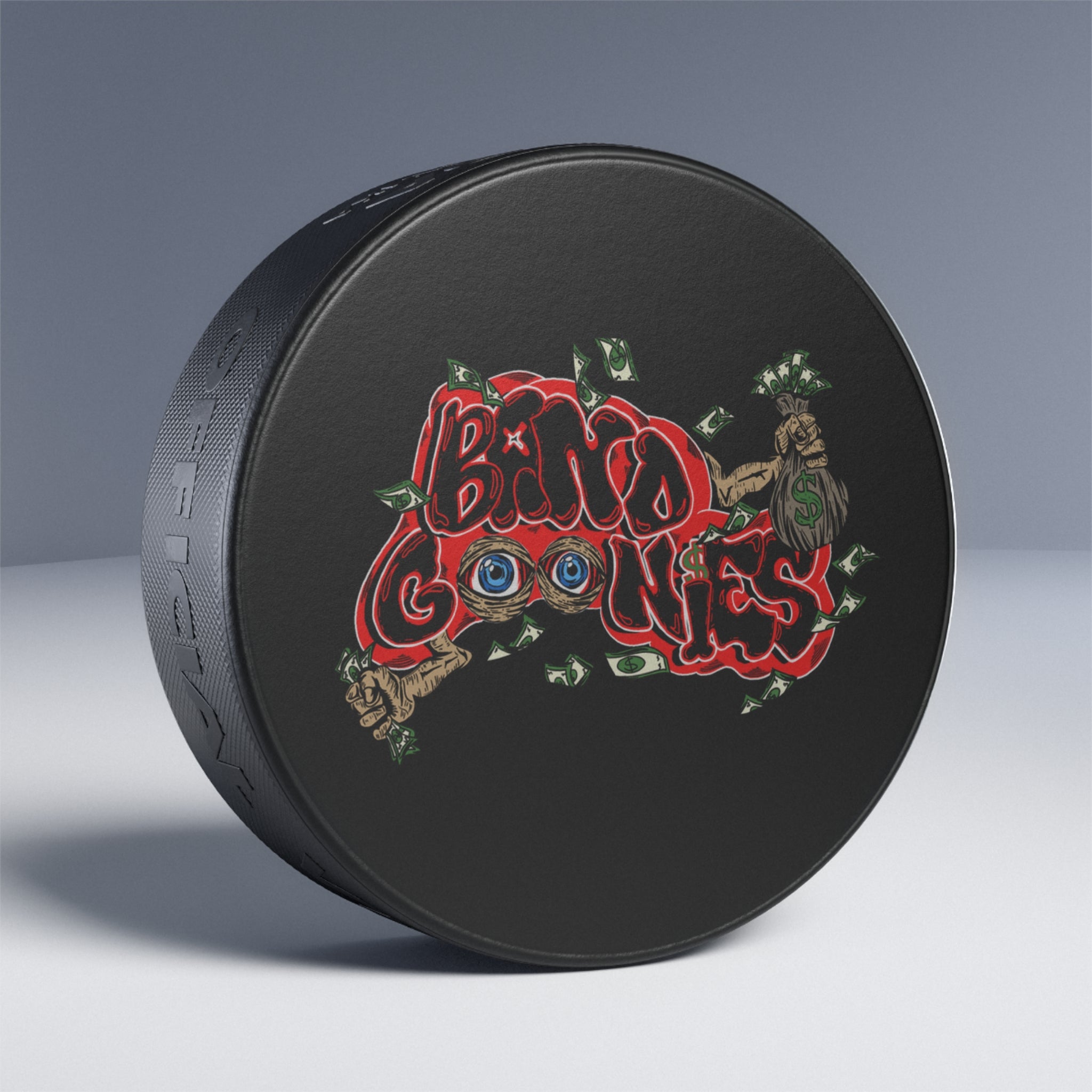 Hockey Puck | Black & Red