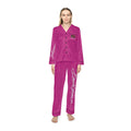 Women's Satin Pajamas | Pink Girl Goonie " Cash, Lashes & Confidence"