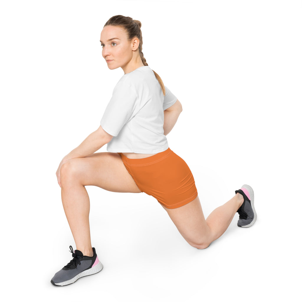 Women's Shorts (Orange) | Orange & Purple Band Goonies