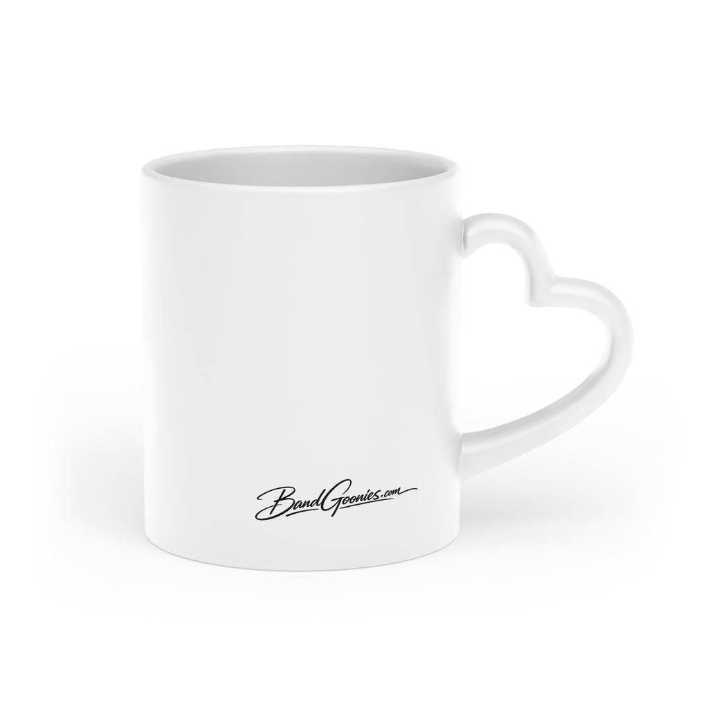 Heart-Shaped Mug (11 oz) | Red Goonie Couple "A Journey of a Thousand Miles Begins with a Single Step"