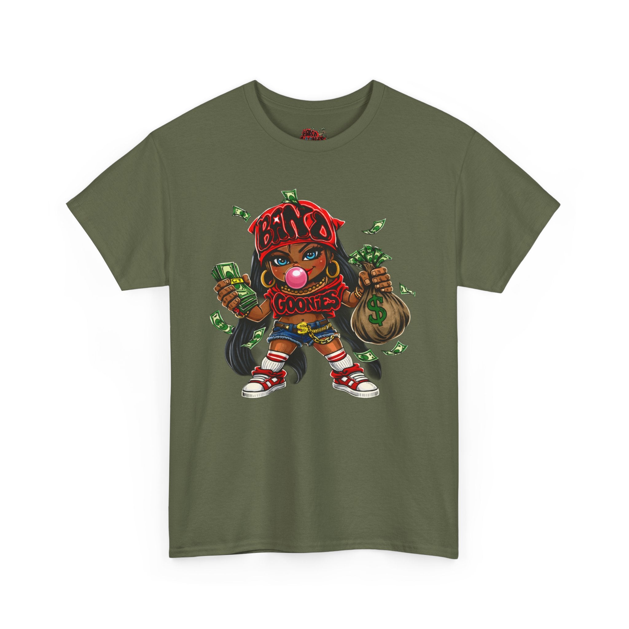 Heavy Cotton T-Shirt | Girl Goonie "Bubblegum Girl"