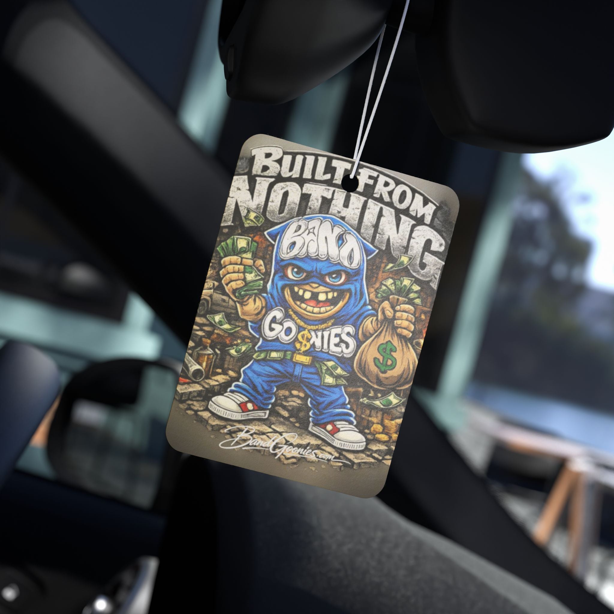 Car Air Freshener | Blue Goonie "Built from Nothing"