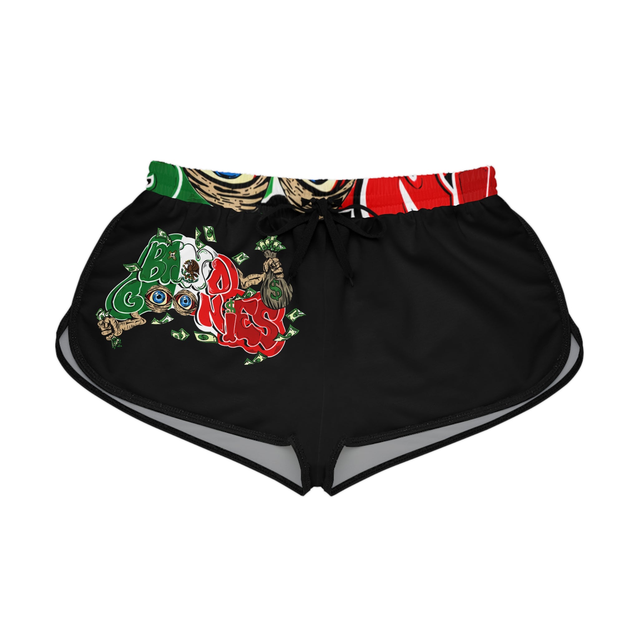 Women's Relaxed Shorts (Black) | Mexico Band Goonies