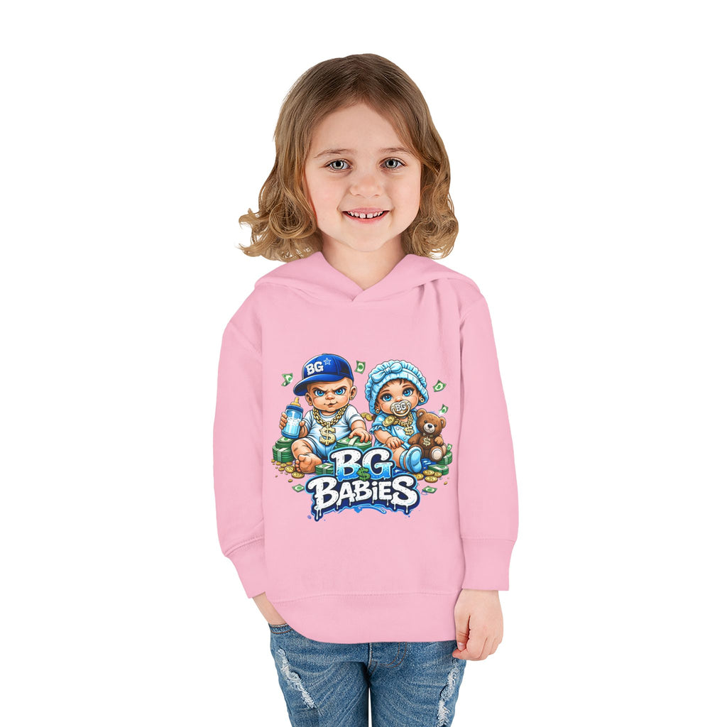 Toddler Pullover Fleece Hoodie | Blue BG Babies "Double Trouble"