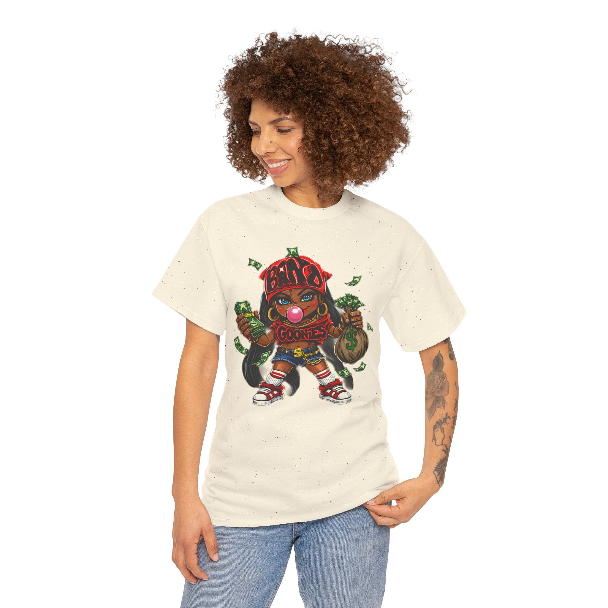 Heavy Cotton T-Shirt | Girl Goonie "Bubblegum Girl"