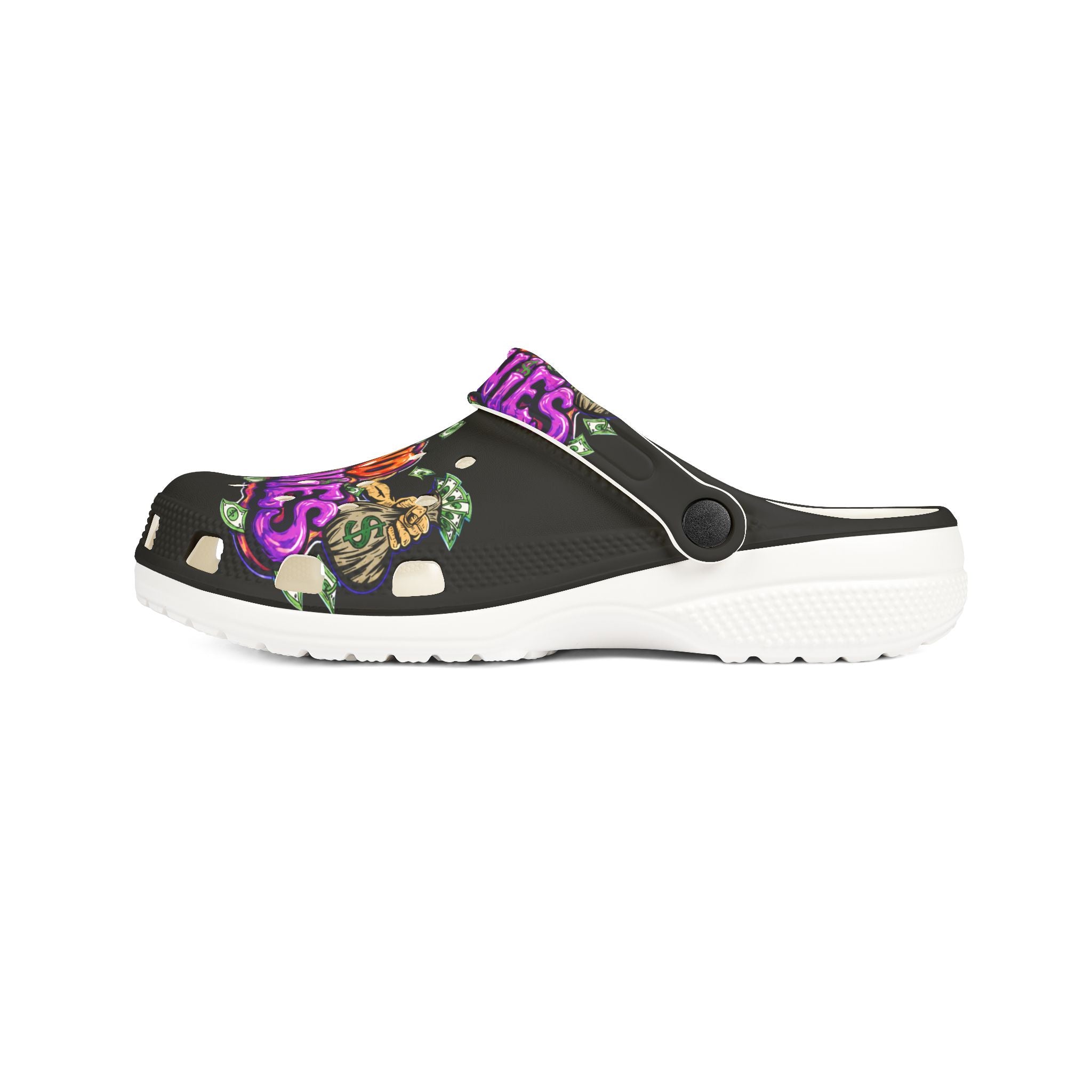 Foam Rubber Clog Shoes | Orange & Purple Band Goonies