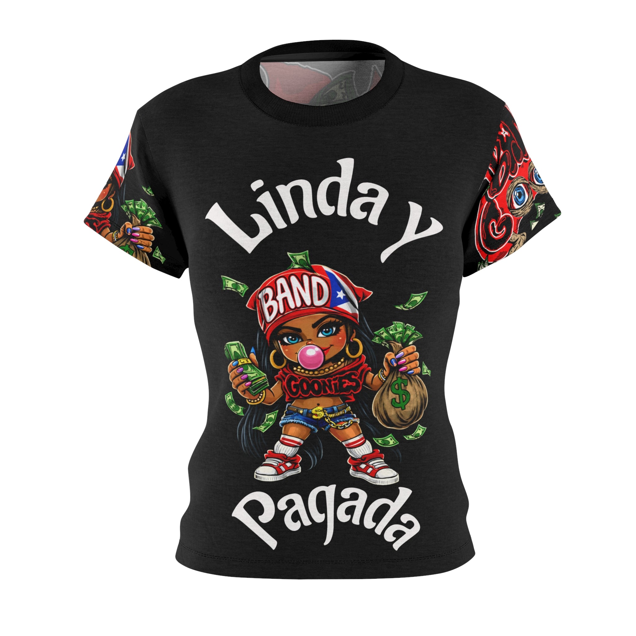 Cut & Sew T-Shirt | Girl Goonie "Linda y Pagada"