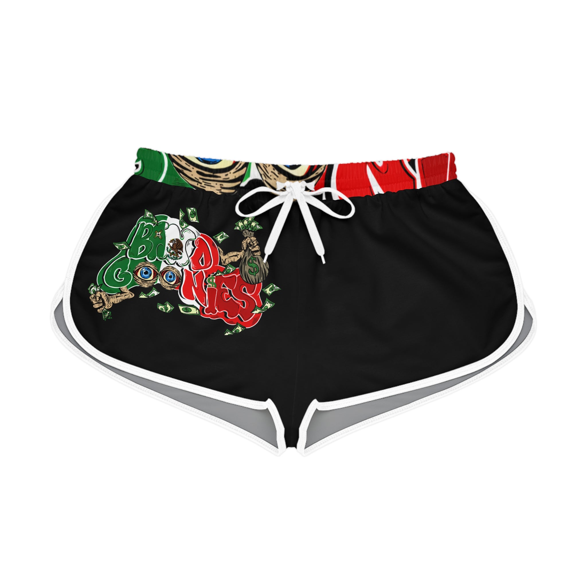 Women's Relaxed Shorts (Black) | Mexico Band Goonies