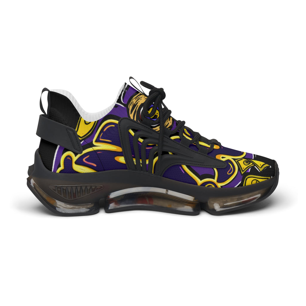 Women's Mesh Sneakers | Purple & Yellow Band Goonies