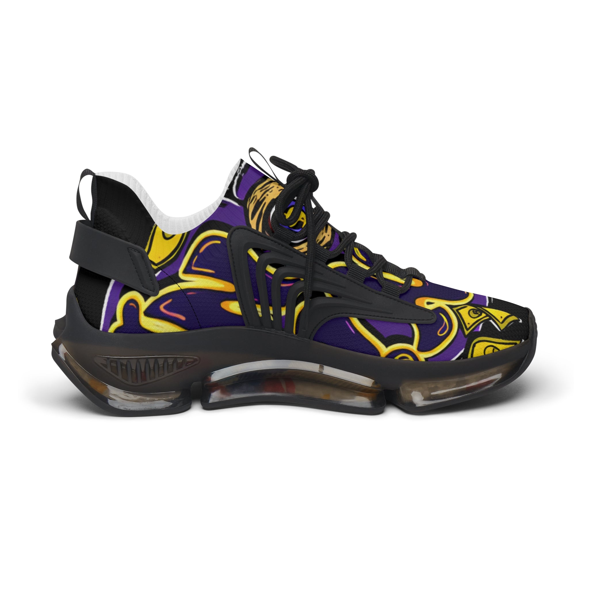 Women's Mesh Sneakers | Purple & Yellow Band Goonies