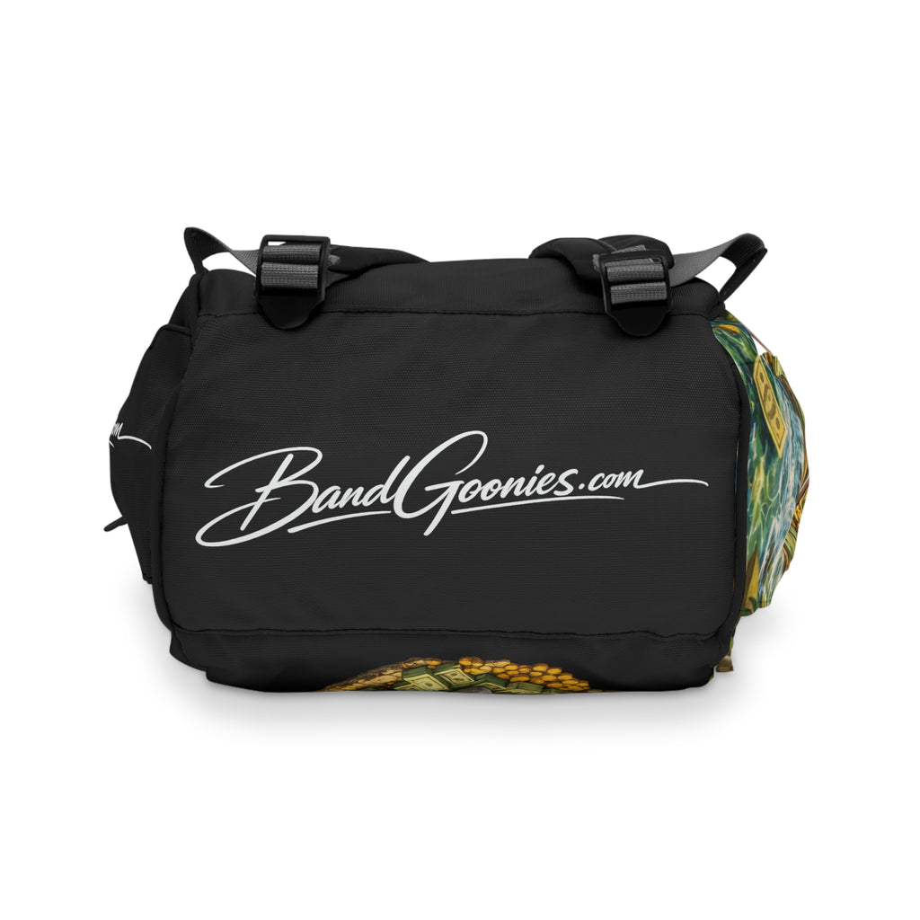 Multifunctional Diaper Backpack (Black) | Safari BG Babies "Parrots & Pape"