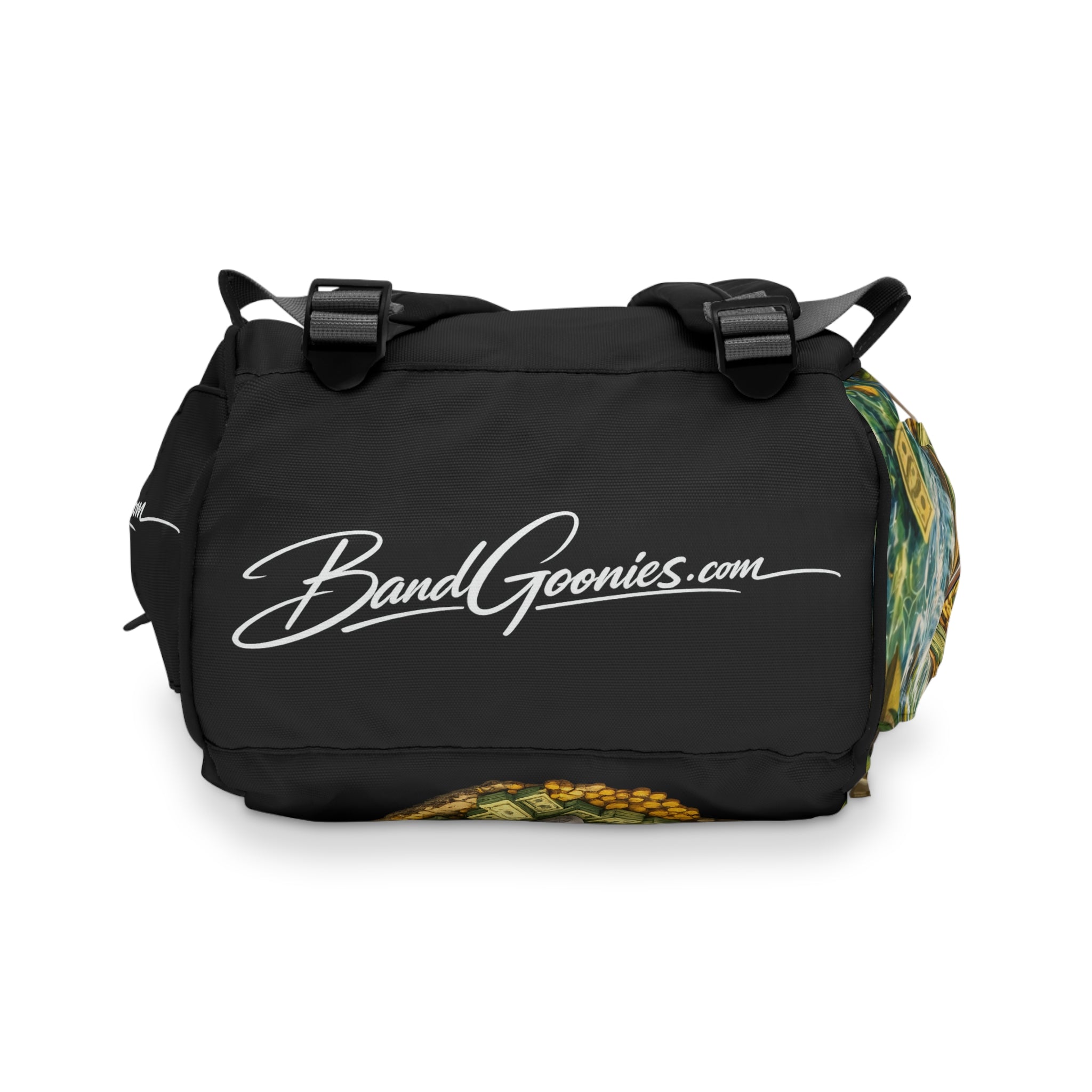 Multifunctional Diaper Backpack (Black) | Safari BG Babies "Parrots & Pape"