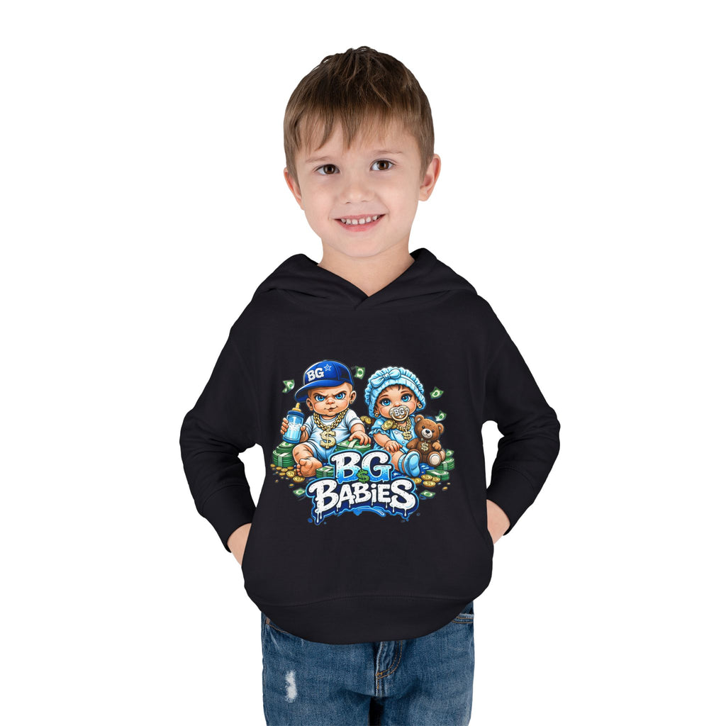 Toddler Pullover Fleece Hoodie | Blue BG Babies