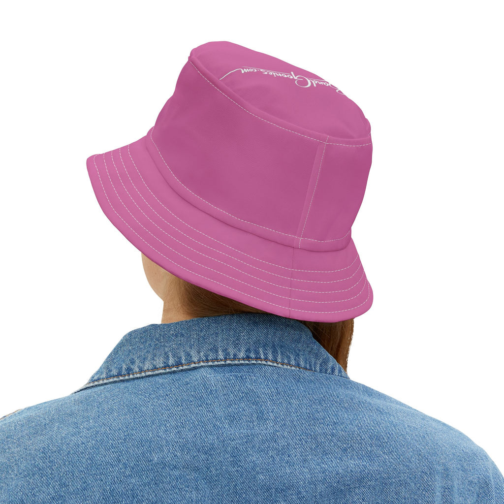 Pink & White Band Goonies Bucket Hat