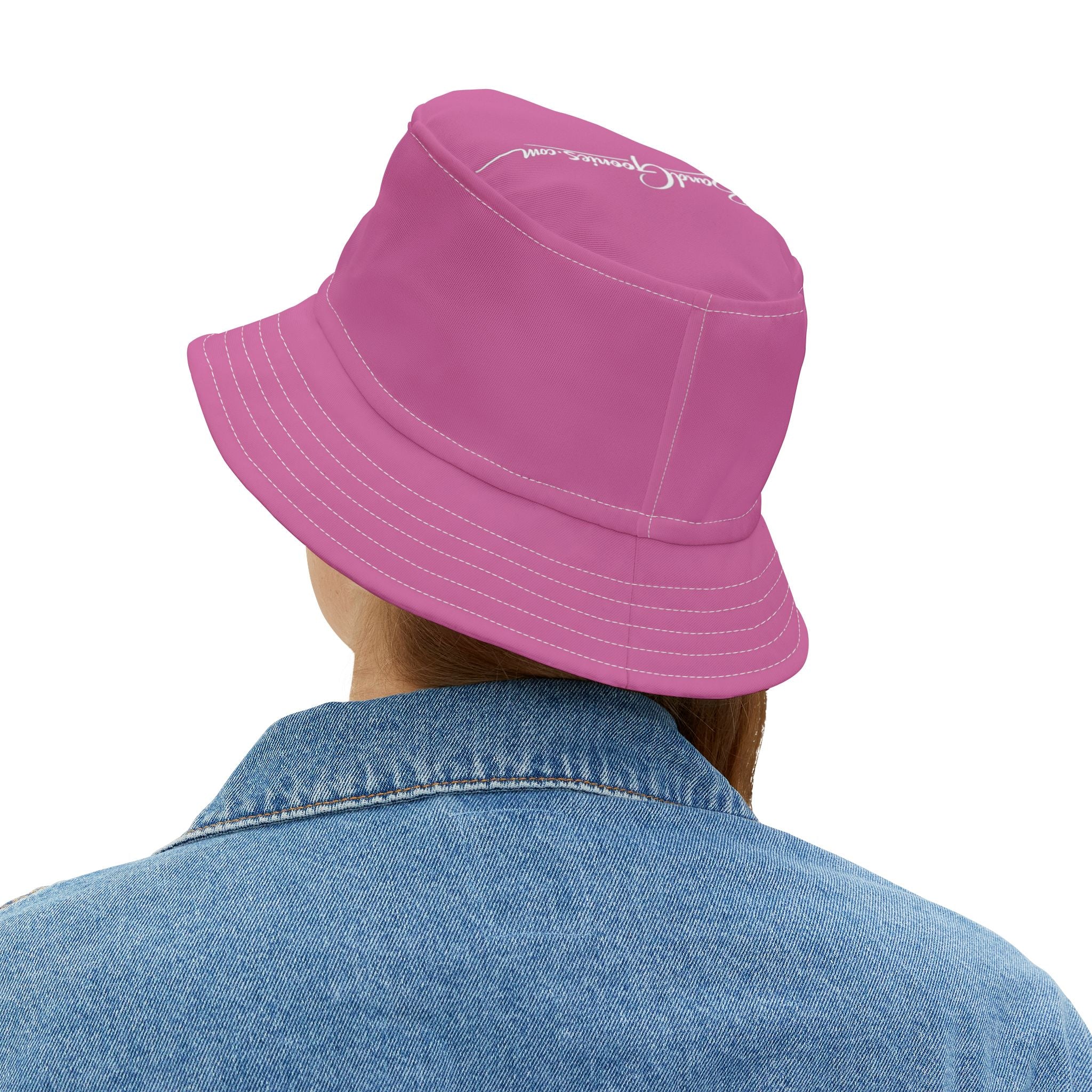 Pink & White Band Goonies Bucket Hat