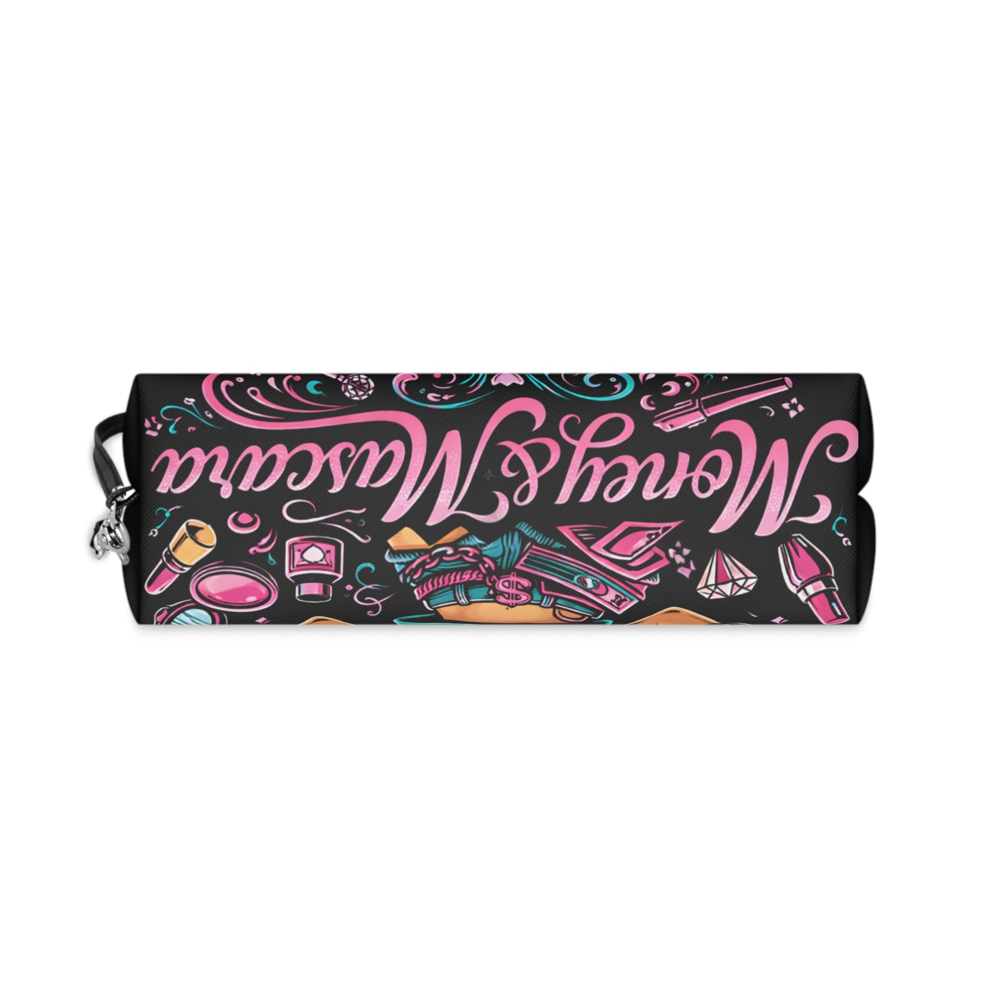 Makeup Bag | Pink & Teal Girl Goonie "Money & Mascara"