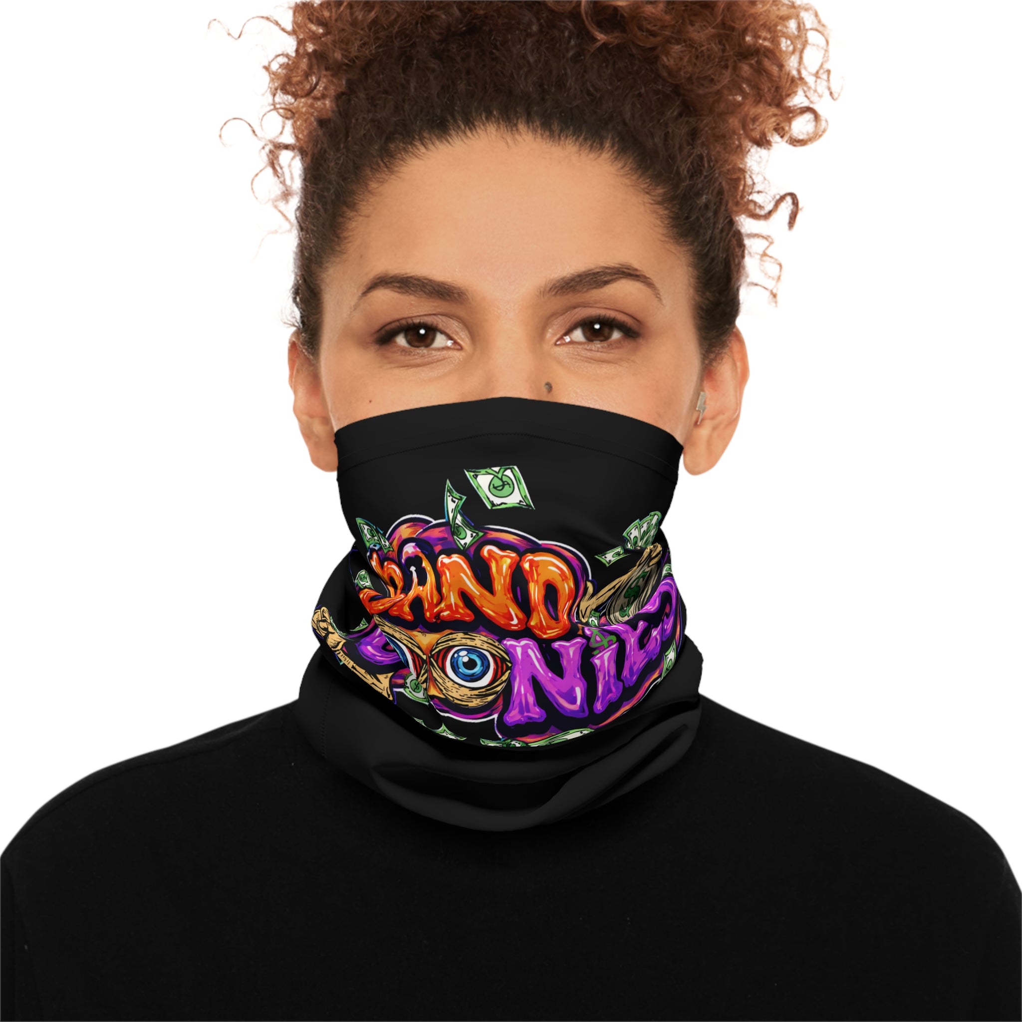 Midweight Neck Gaiter | Orange & Purple Band Goonies