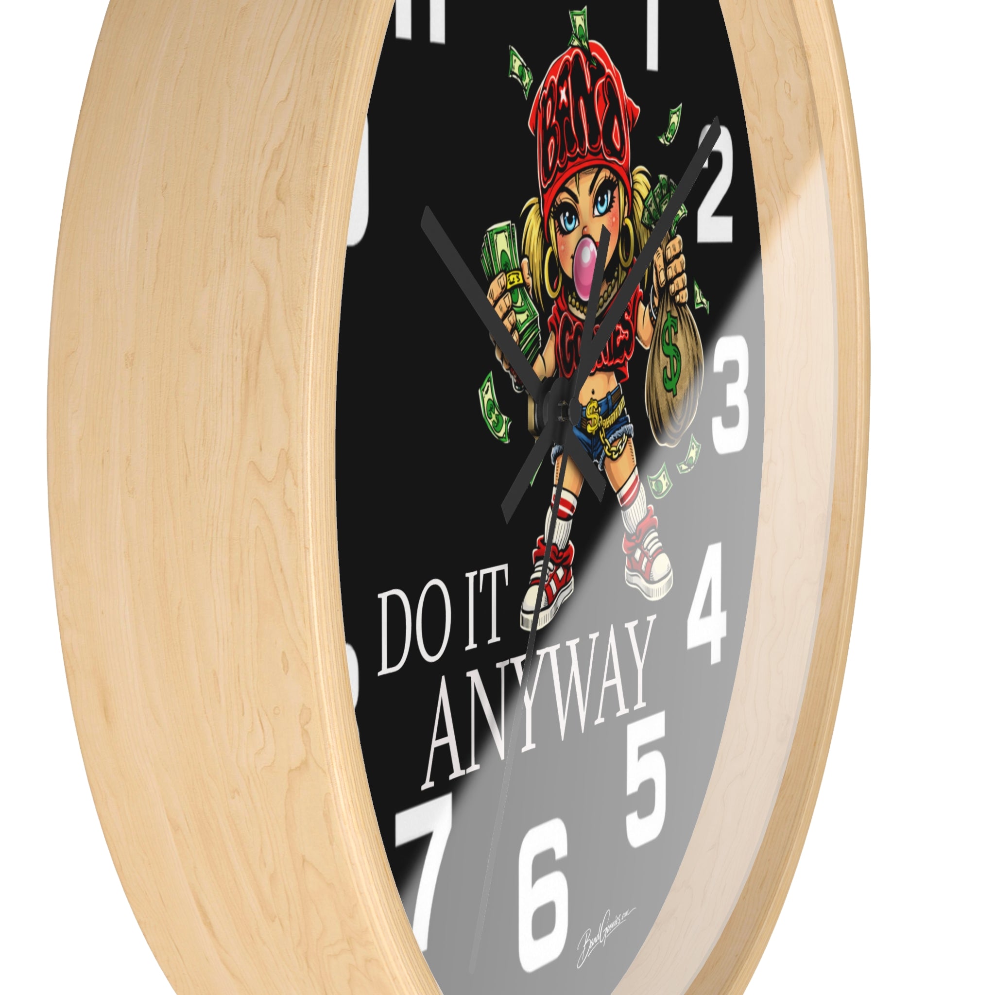 Wall Clock | Girl Goonie "Do it Anyway" (Round 10" x 10")