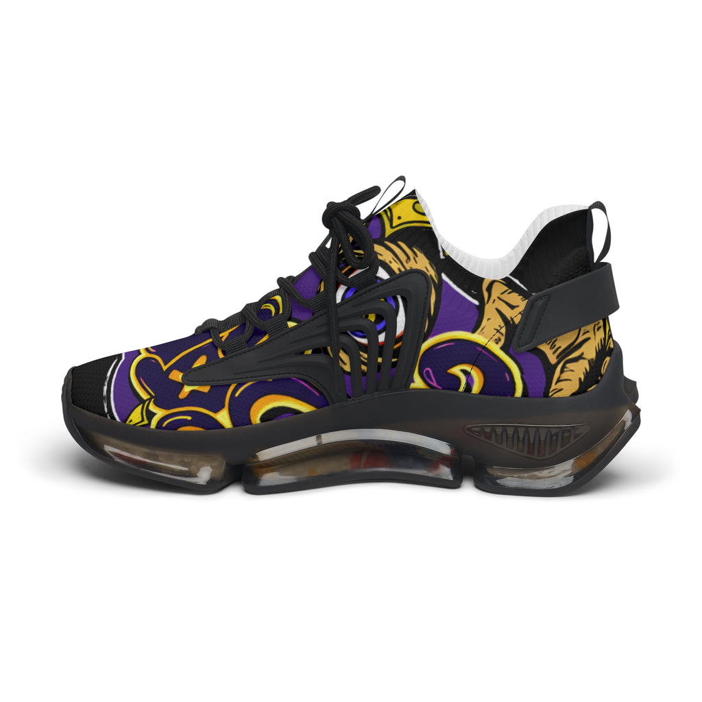 Women's Mesh Sneakers | Purple & Yellow Band Goonies