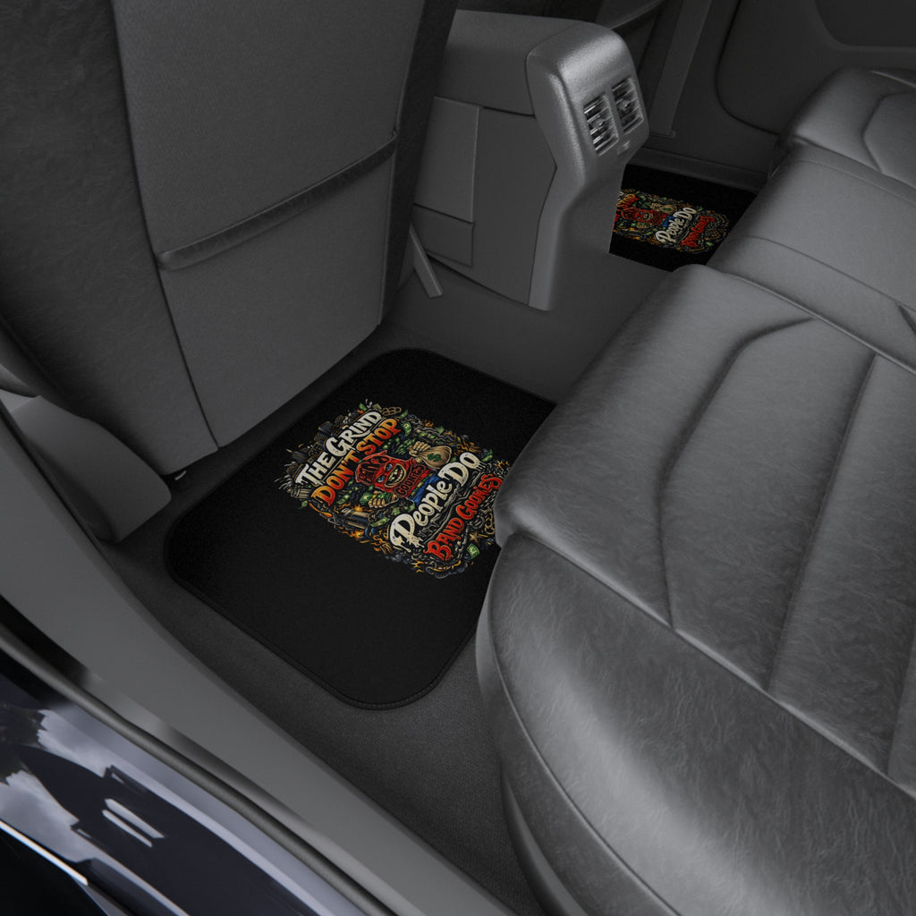 Car Mats (Set of 4) | Red Goonie "The Grind Don't Stop, People Do"