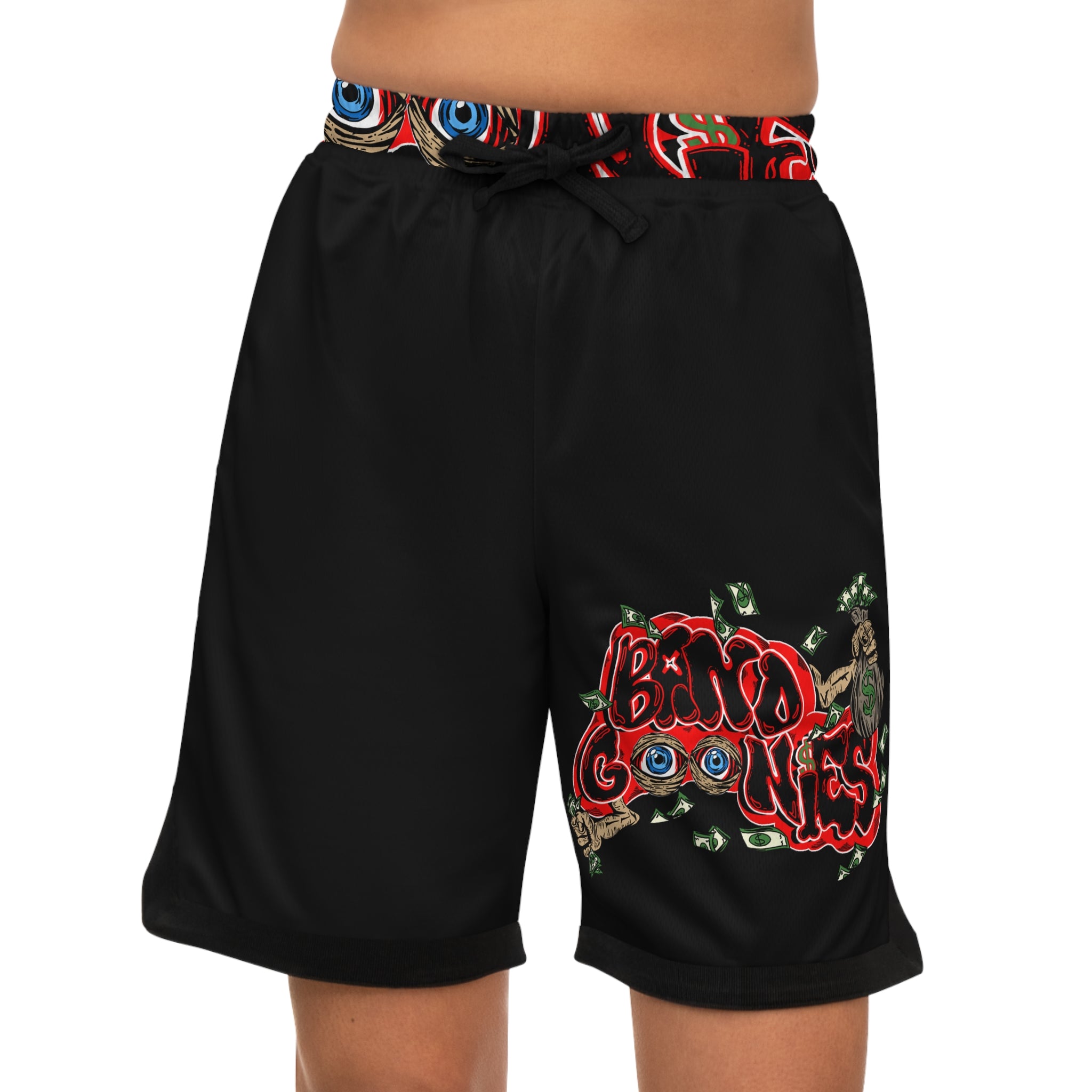Basketball Rib Shorts (Black) | Red Band Goonies