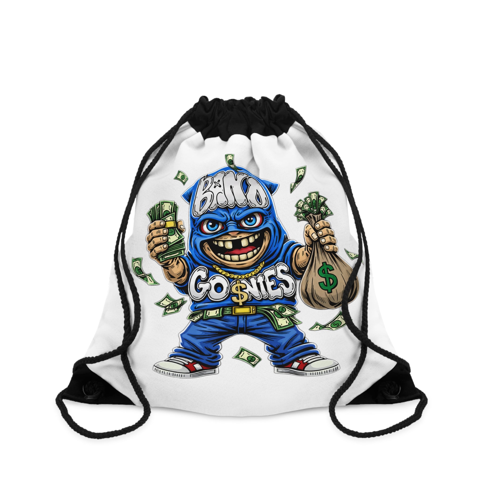 Drawstring Bag | White & Blue