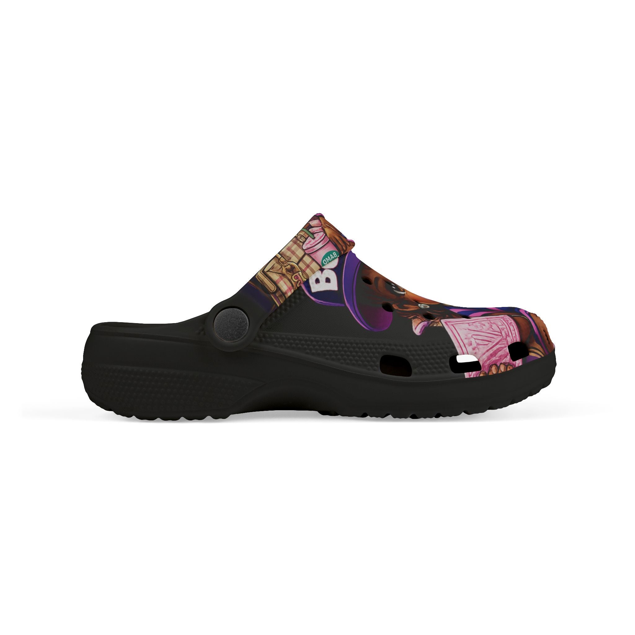 Kid's Foam Clogs (Black) | Pink BG Babies "Sunroofs & Starbucks"