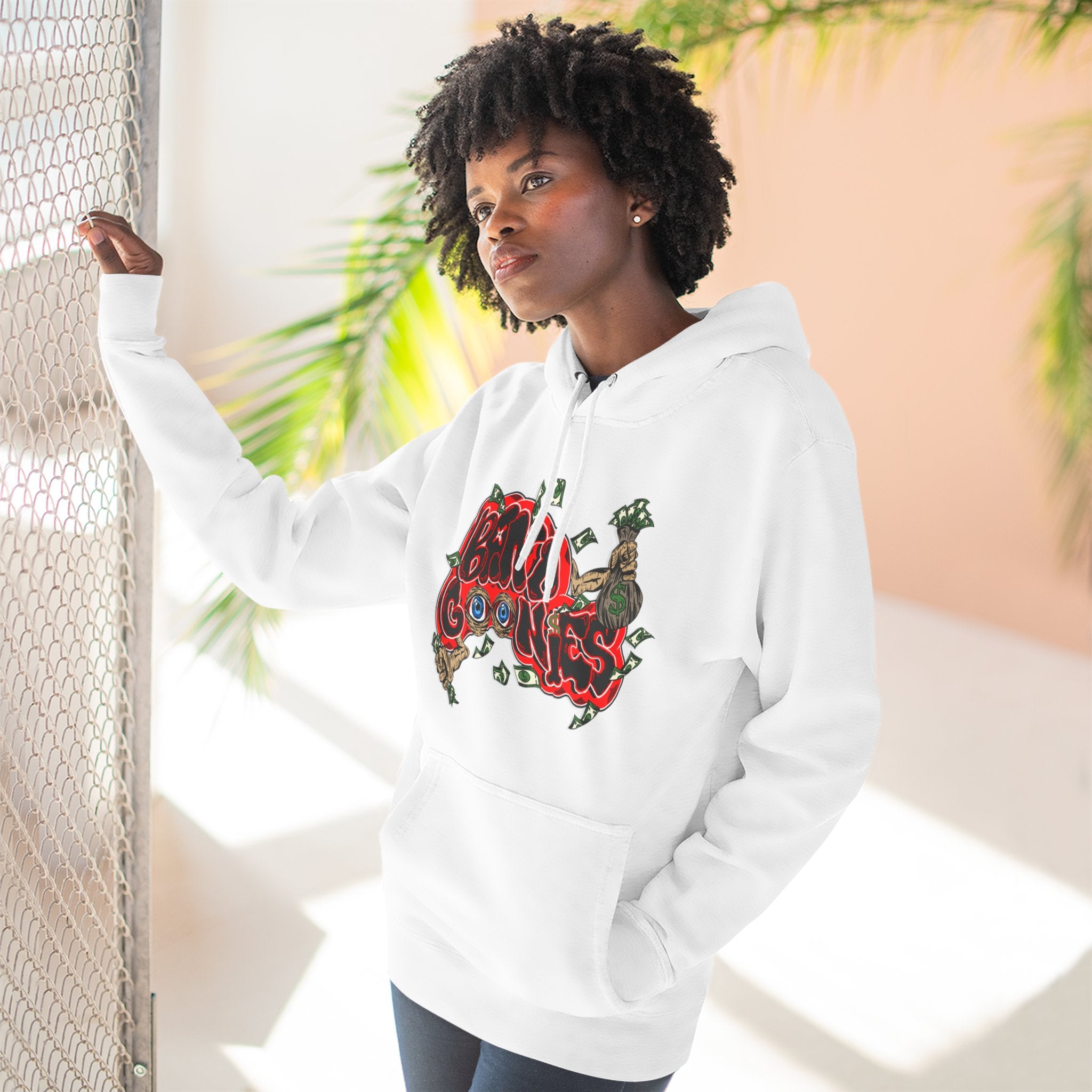 Three-Panel Fleece Hoodie