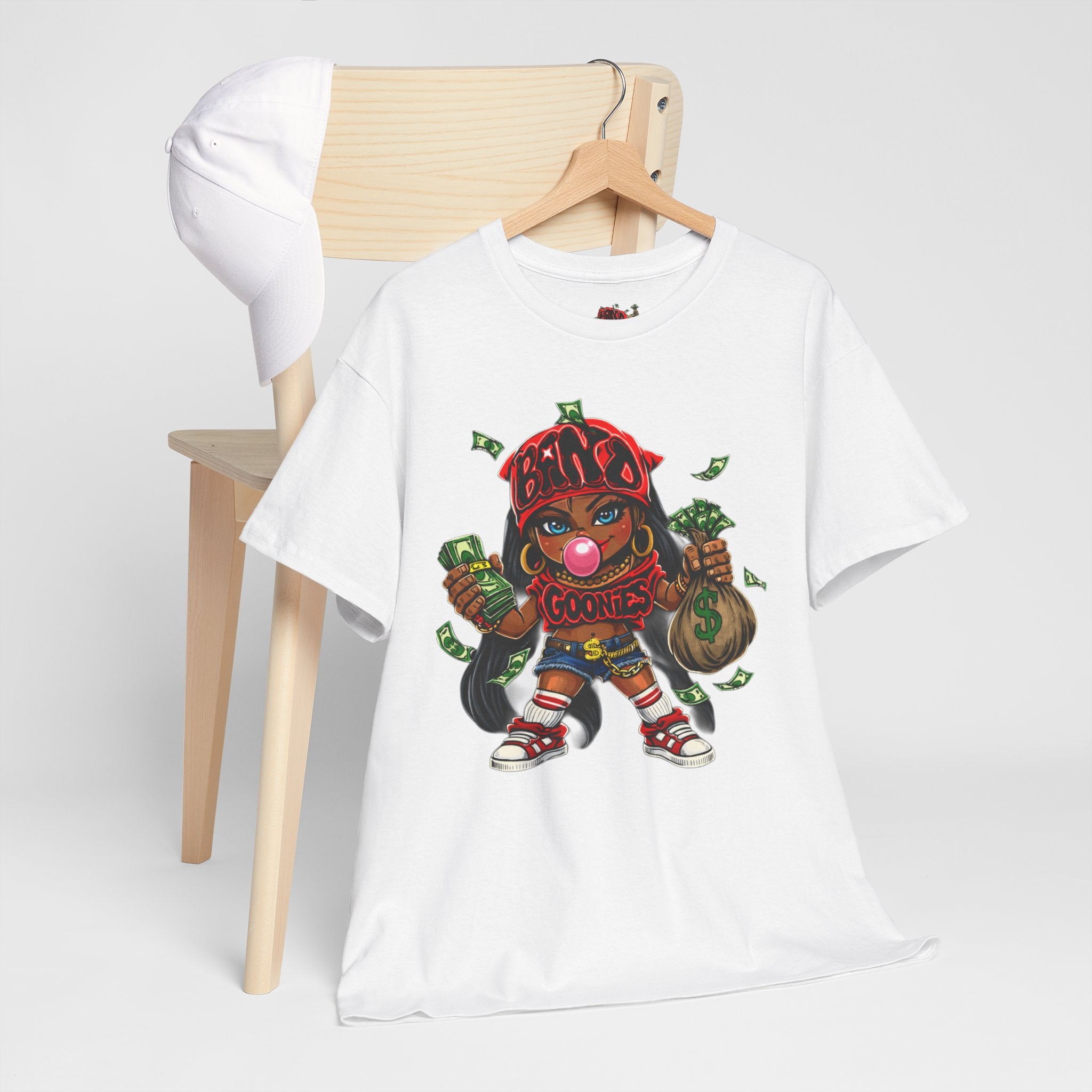 Heavy Cotton T-Shirt | Girl Goonie "Bubblegum Girl"