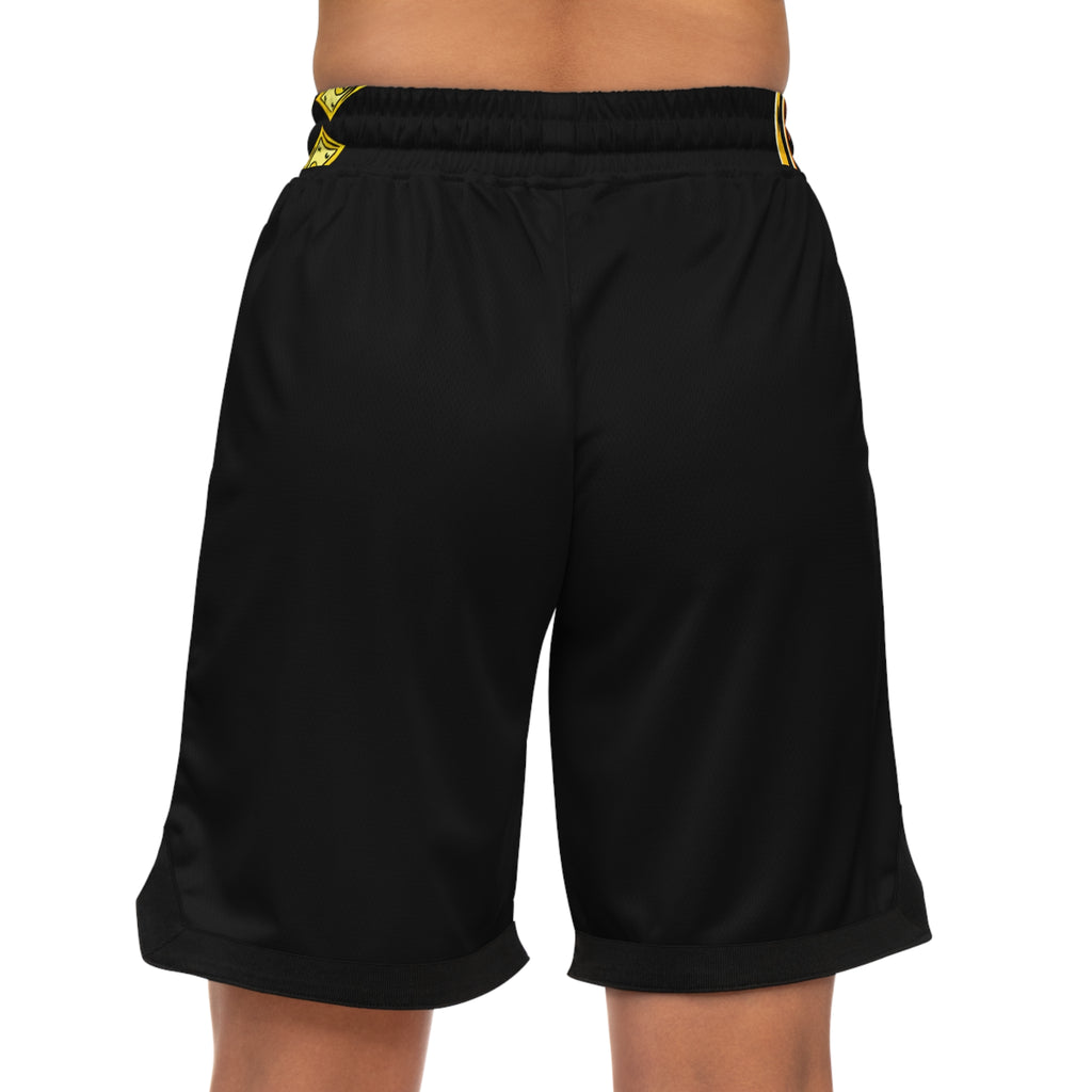 Basketball Rib Shorts (Black) | Yellow Band Goonies