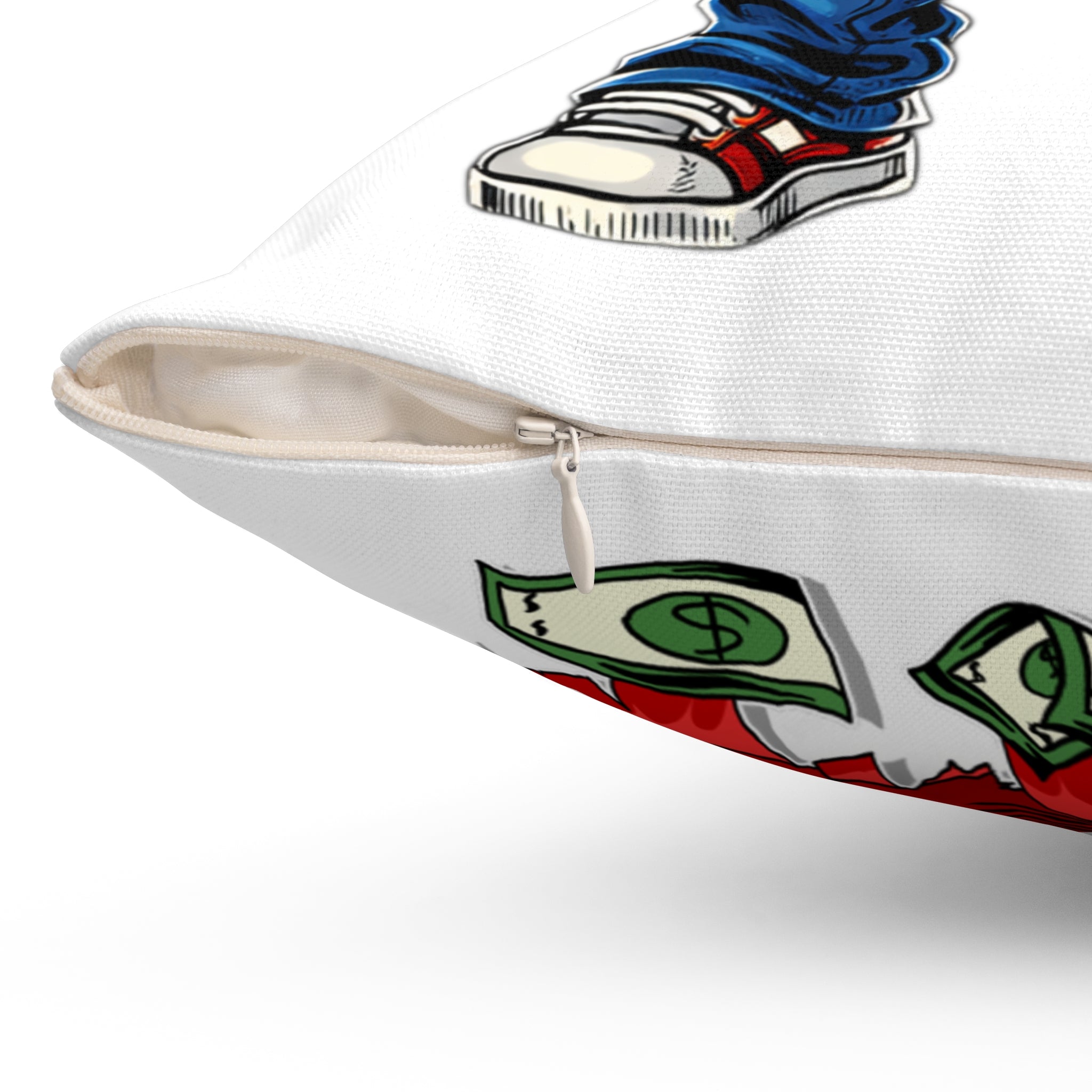 Spun Polyester Square Pillow | Red Goonie