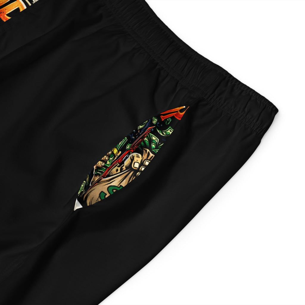 Men's Board Shorts | Red Goonie "The Grind Don't Stop, People Do"