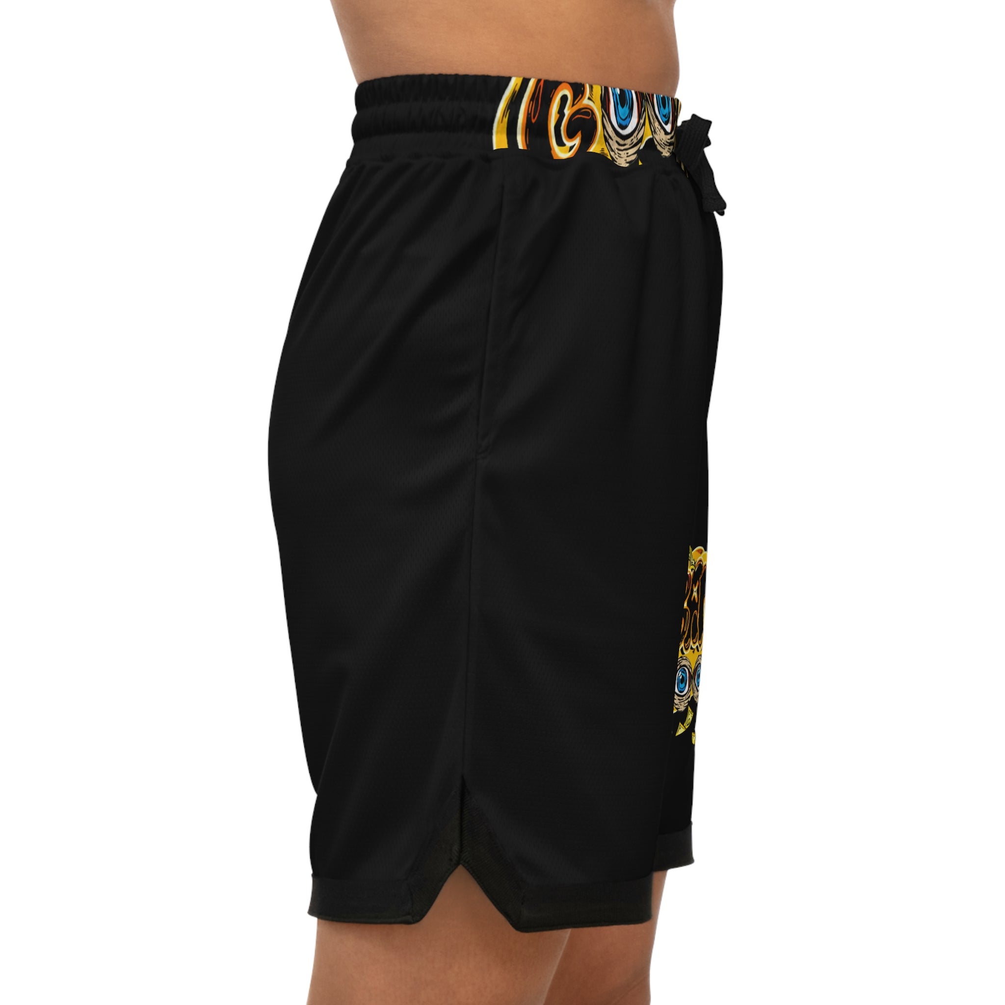 Basketball Rib Shorts (Black) | Yellow Band Goonies