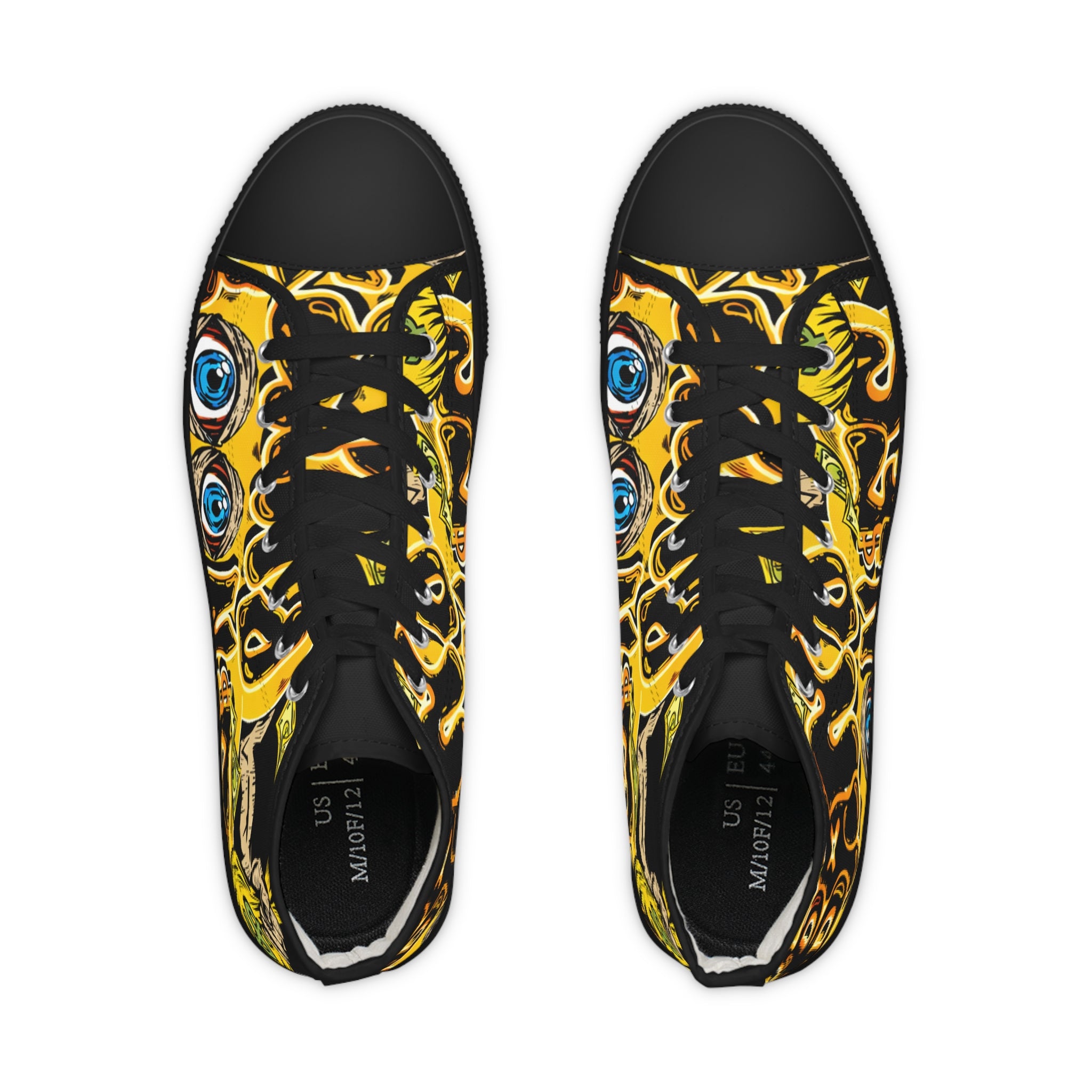 Men's High Top Sneakers | Yellow Band Goonies