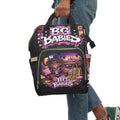 Multifunctional Diaper Backpack (Black) | Pink & Purple BG Babies "Sunroofs & Starbucks"