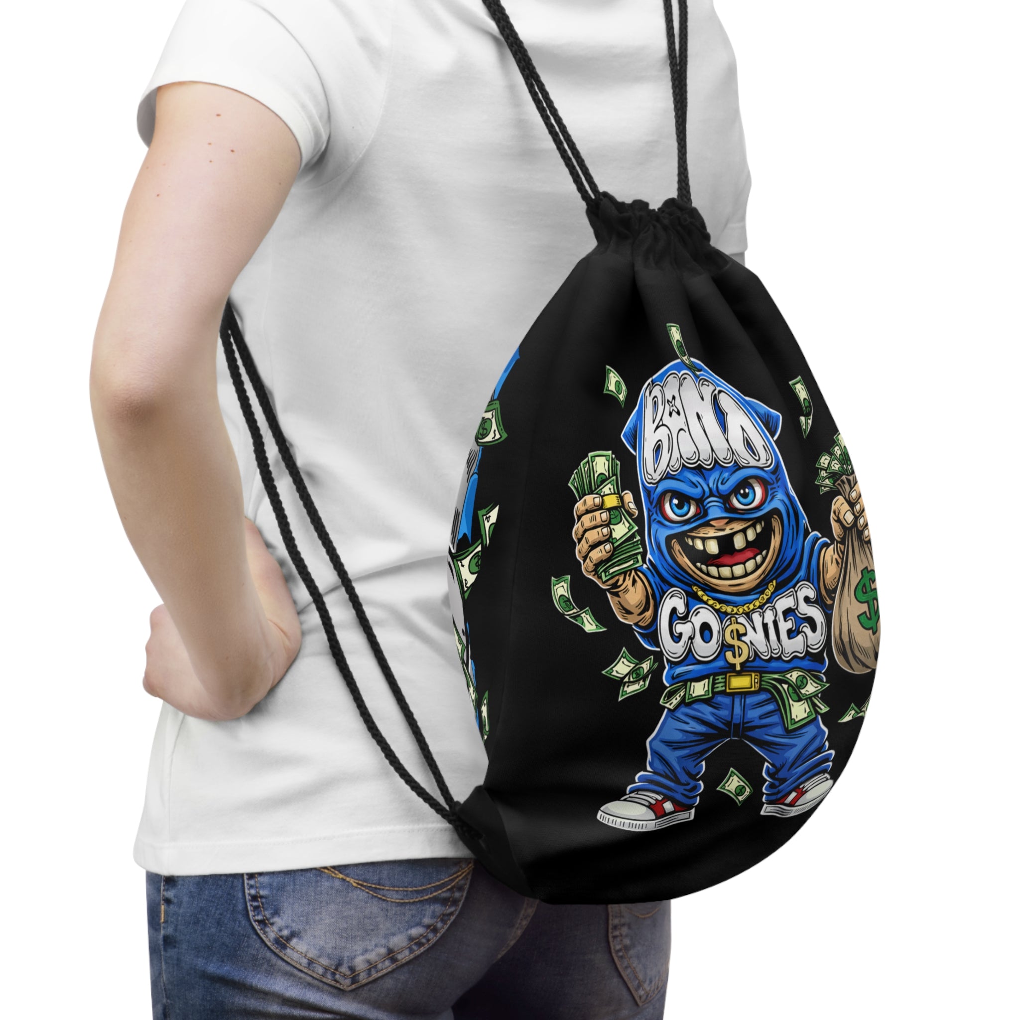 Drawstring Bag | Black & Blue