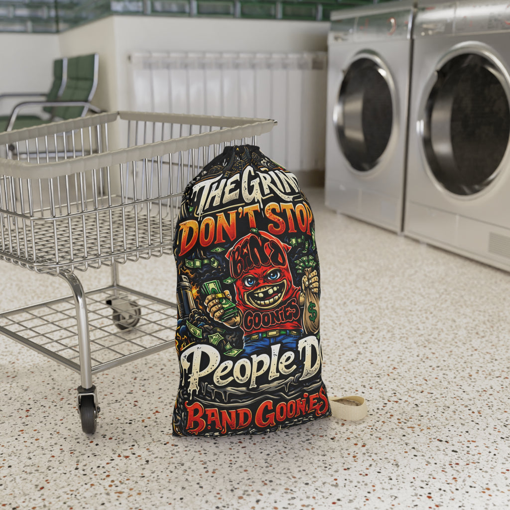 Laundry Bag | Red Goonie "The Grind Don't Stop, People Do"