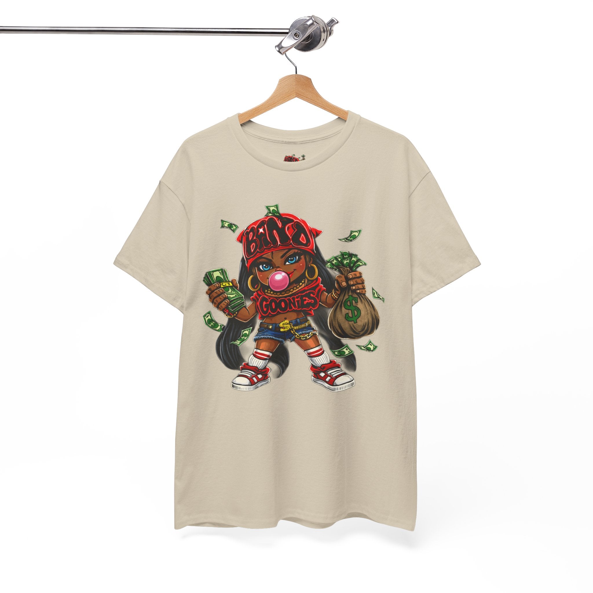 Heavy Cotton T-Shirt | Girl Goonie "Bubblegum Girl"