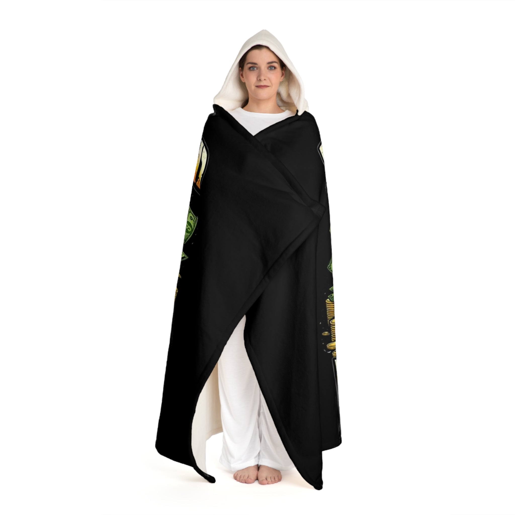 Hooded Sherpa Fleece Blanket | OG Goonie "The Grind Dont Stop, People Do"