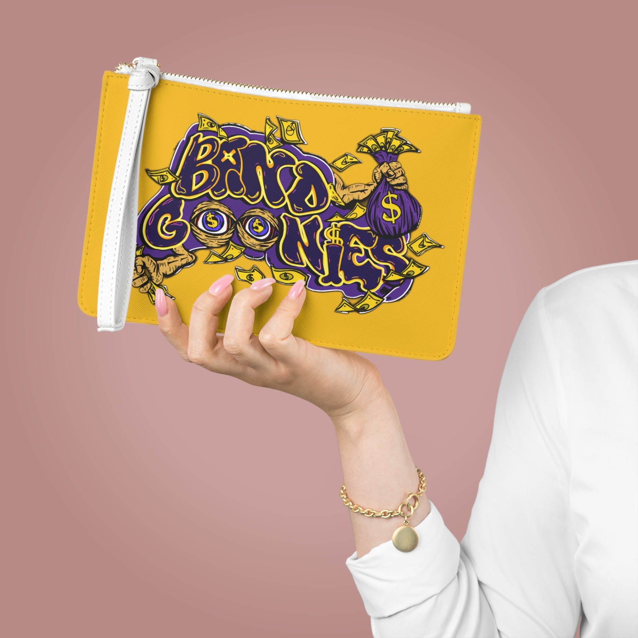 Clutch Bag | Purple & Yellow Band Goonies
