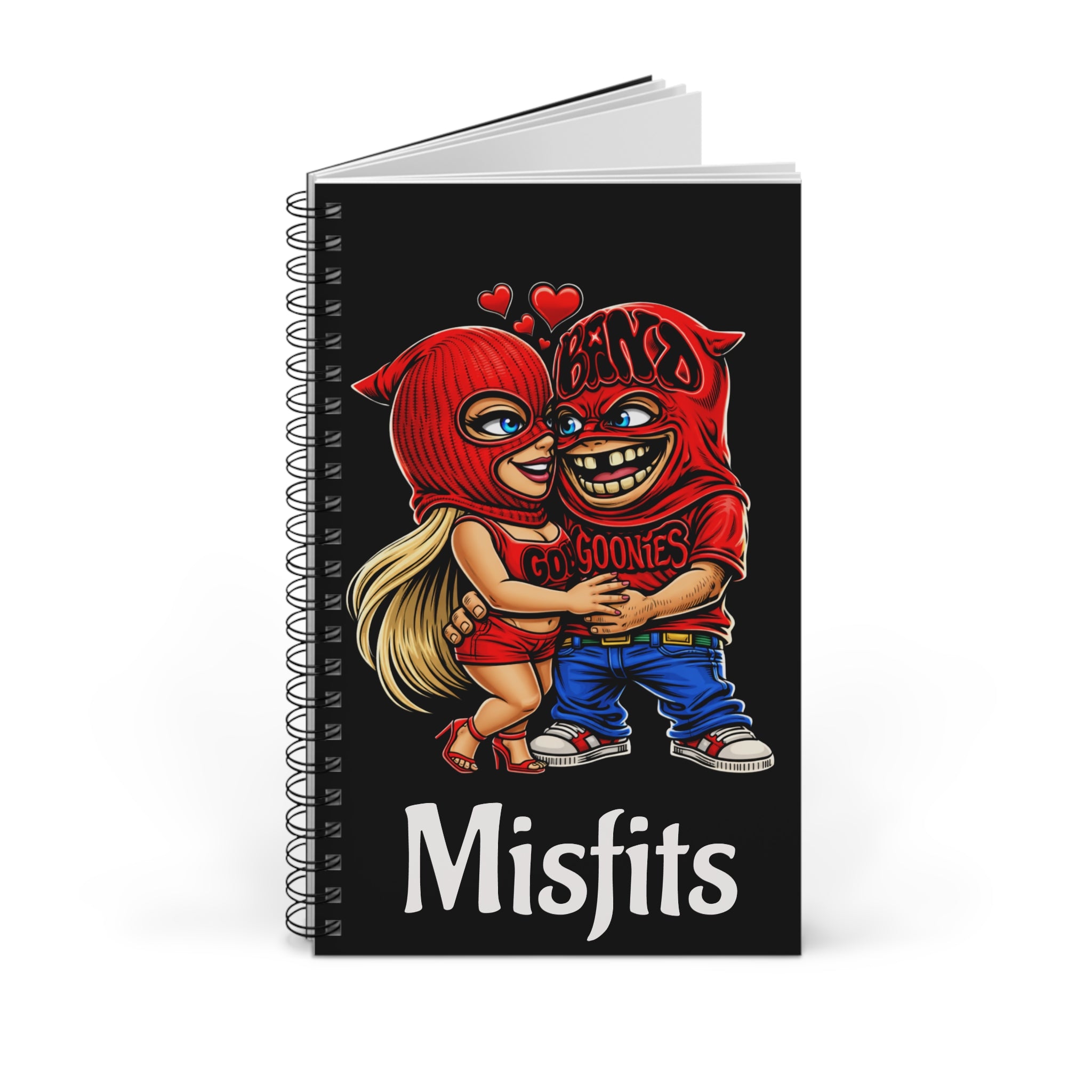 Spiral Journal | "Misfits" Red Love Goonies (80 Sheets)