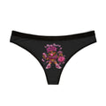 Women's Thongs (Black) | Pink Girl Goonie "Money Mindset"