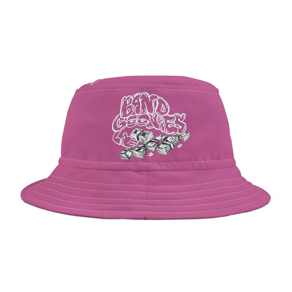 Pink & White Band Goonies Bucket Hat