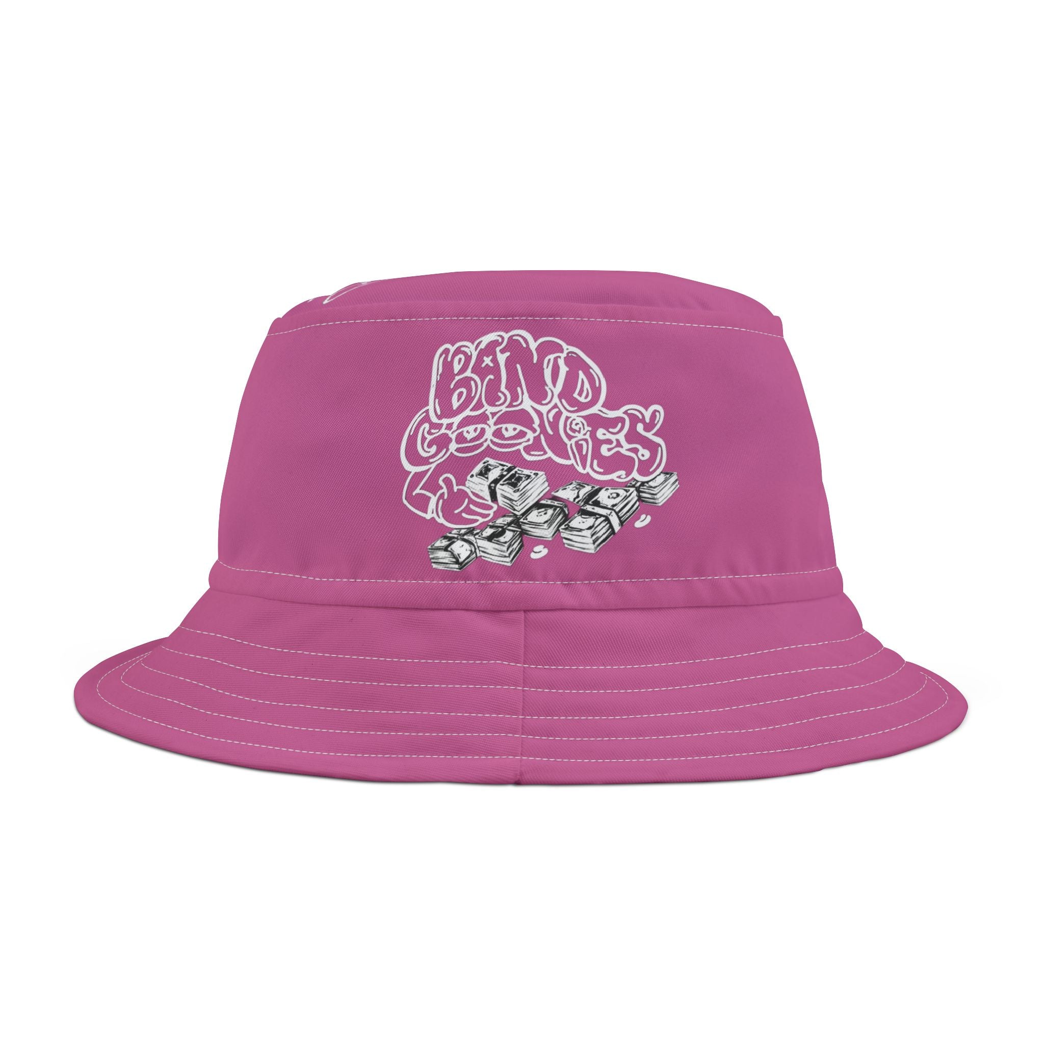 Pink & White Band Goonies Bucket Hat