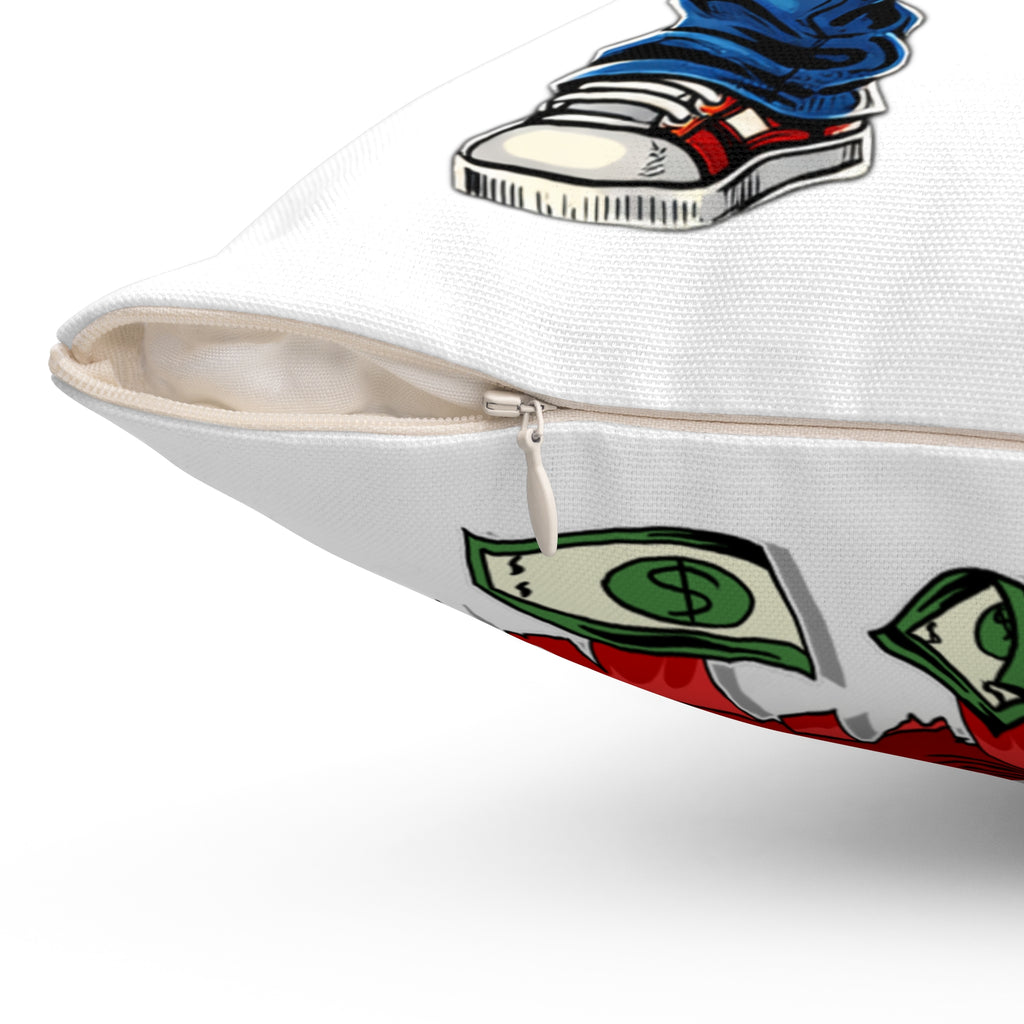 Spun Polyester Square Pillow | Red Goonie