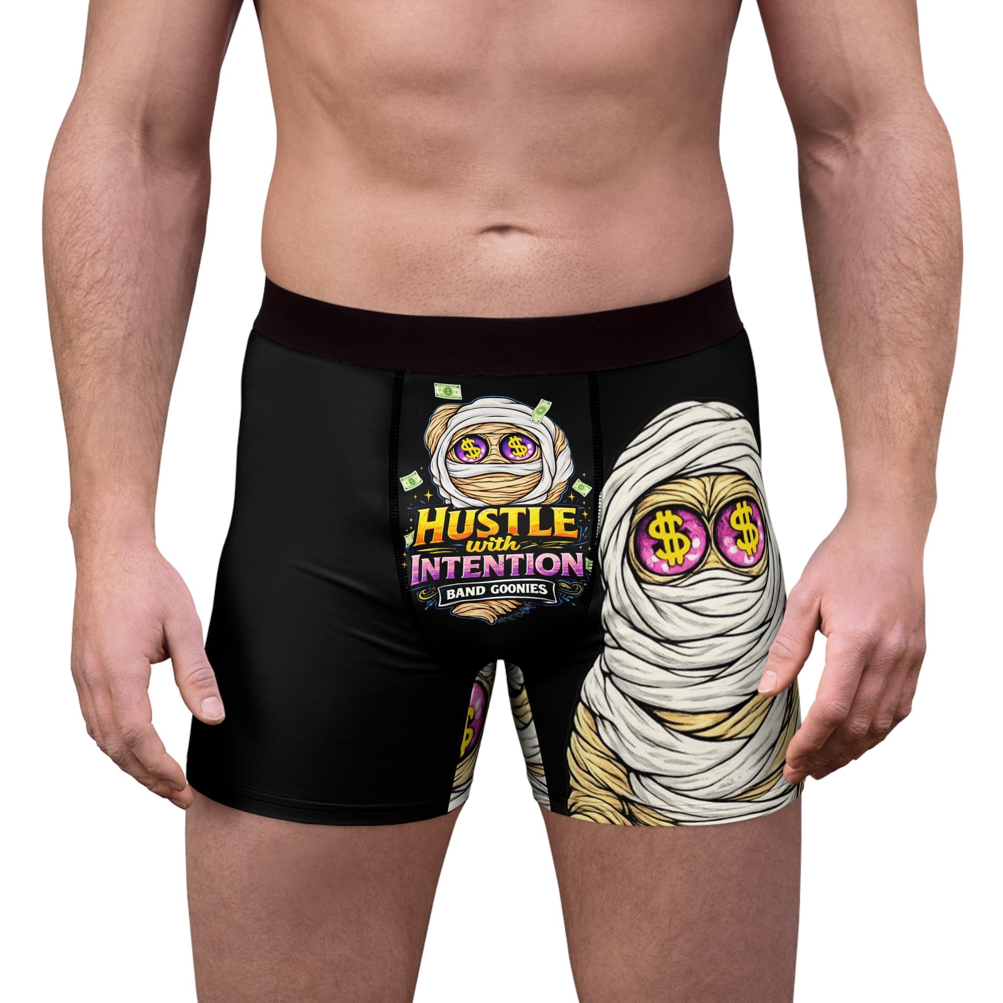 Men's Boxer Briefs (Black) | OG Goonie "Hustle with Intention"