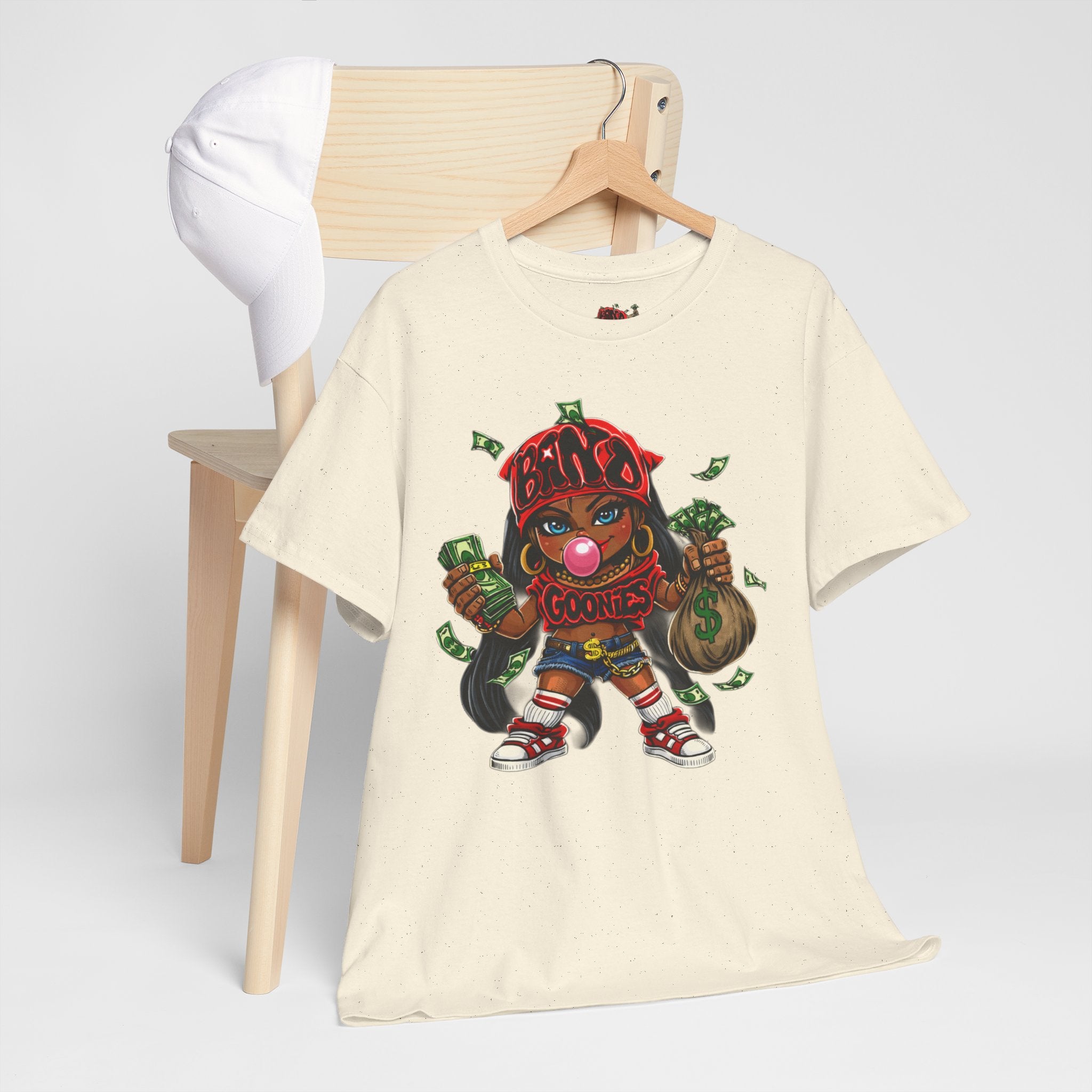 Heavy Cotton T-Shirt | Girl Goonie "Bubblegum Girl"